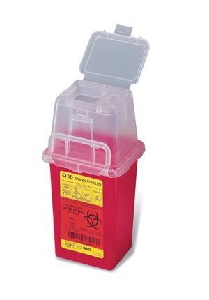 BD SHARPS COLLECTOR, 1.5 QT, PHLEBOTOMY, RED-305487, Cs