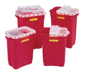 BD SHARPS COLLECTOR, 9 GAL, HINGED TOP, RED-305615, Cs