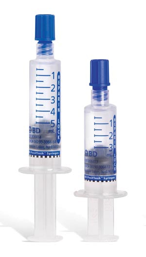 BD HEPARIN LOCK FLUSH SYRINGE, 10 UNITS/ML, 5ML FILL IN 10ML SYRINGE(RX)-306414, Cs