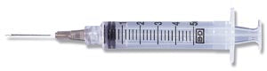 BD SYRINGE, 5ML , BLUNT FILL NEEDLE & LUER-LOK™ TIP, 18G X 1½"-305062, Cs