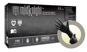 ANSELL MICROFLEX MIDKNIGHT® POWDER-FREE NITRILE EXAM GLOVES-MK-296-M