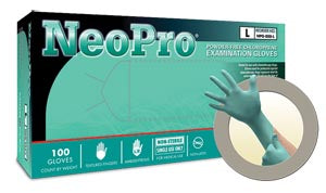 ANSELL MICROFLEX NEOPRO® POWDER-FREE  CHLOROPRENE EXAM GLOVES-NPG-888-M