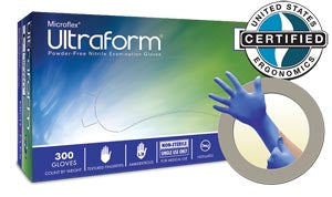 ANSELL MICROFLEX ULTRAFORM® POWDER-FREE NITRILE EXAM GLOVES-UF-524-L