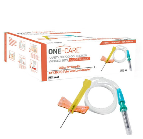 MEDIVENA ONE-CARE® GLIDE & LOCK SAFETY BLOOD COLLECTION WINGED SETS-5040