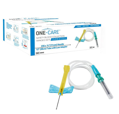 MEDIVENA ONE-CARE® GLIDE & LOCK SAFETY BLOOD COLLECTION WINGED SETS-5042