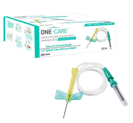 MEDIVENA ONE-CARE® GLIDE & LOCK SAFETY BLOOD COLLECTION WINGED SETS-5044
