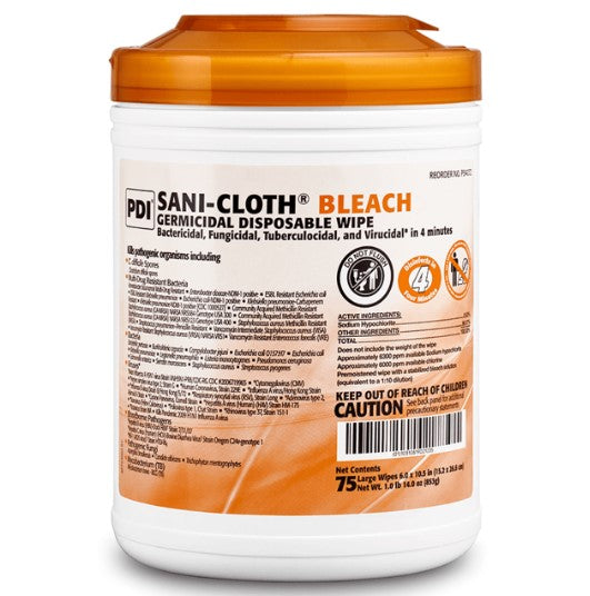 PDI SANI-CLOTH® BLEACH GERMICIDAL DISPOSABLE WIPE-P84172