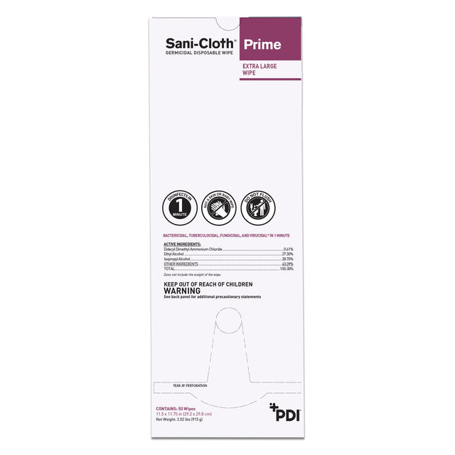 PDI SANI-CLOTH® PRIME GERMICIDAL DISPOSABLE WIPE-U13195