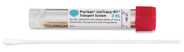 Puritan UniTranz-RT Sterile Standard Polyester Swab & 3ml Universal Transport Medium - UT-361-Urea plasma Collection System, Cs