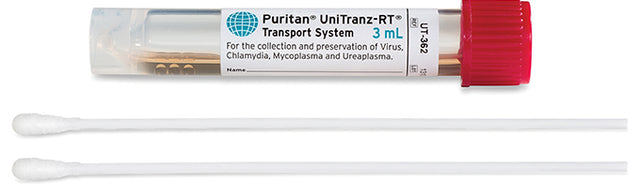 Puritan UniTranz-RT Sterile 2 Standard Polyester Swabs & 3ml Universal Transport Medium - UT-362-Specimen Collection and Transport system, Cs