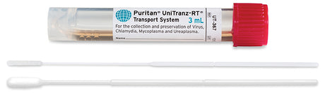 Puritan UniTranz-RT Sterile Elongated & Ultrafine Flock Swabs & 3ml Universal Medium - UT-367-Virus Collection System, Cs